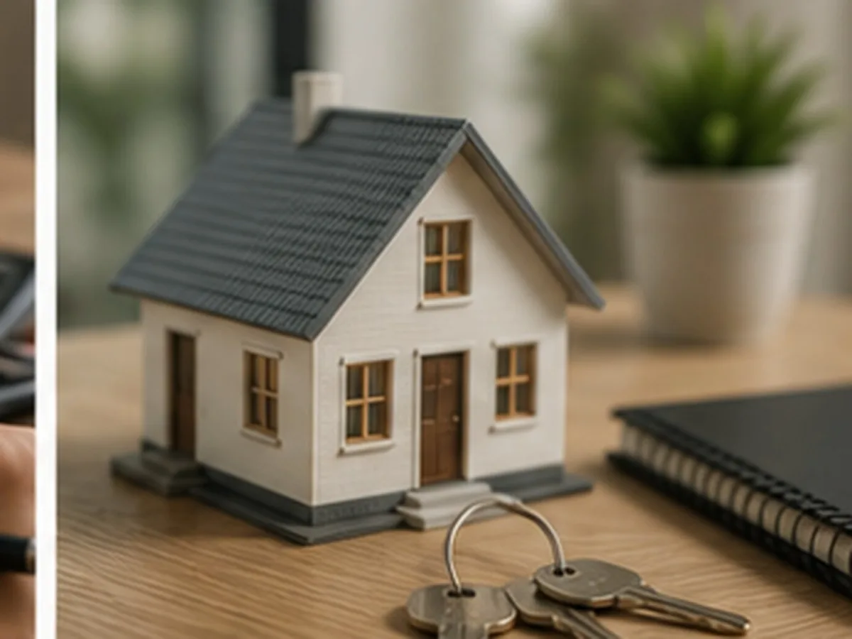 Reduzir o valor da carta de crédito | Consórcios Deodápolis Maquete de casa branca com telhado escuro e chaves sobre a mesa, ajuste do valor da carta de crédito do consórcio de imóvel